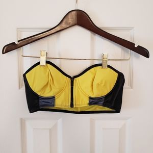 Amazing yellow scuba bikini top